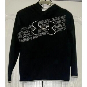 UNDER ARMOUR Pullover Hoodie Boys Kids Youth Long Sleeve Black‎ White YXL